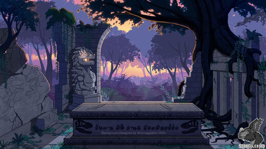 Complex BG: Redclaw- Jungle Ruins Background